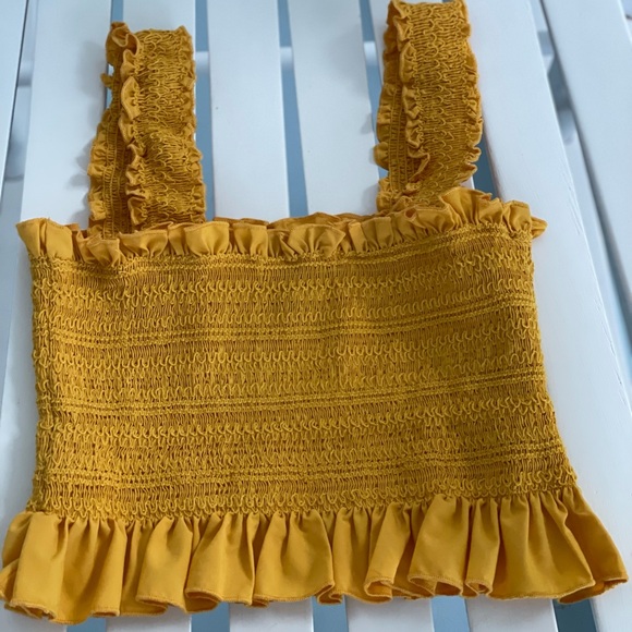 Like new Forever 21 yellow crop top sz S - Picture 4 of 4